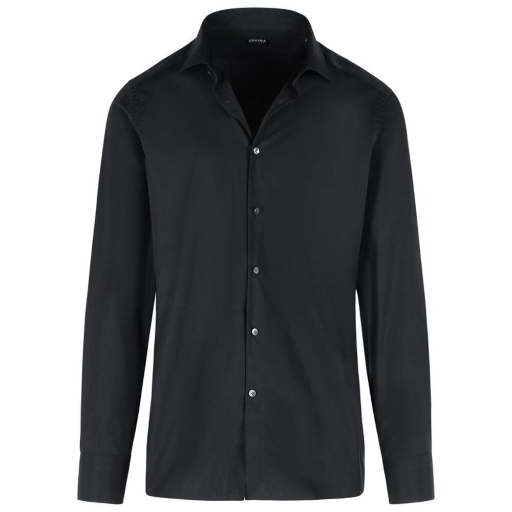 Zegna 'Trofeo' Black Cotton Shirt Men